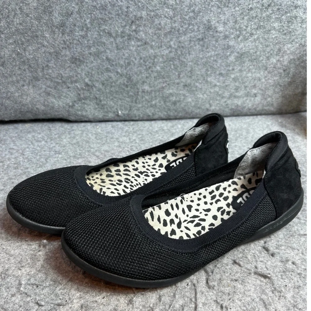 Hey Dude Wendy Ballet Black Knit Slip On Flats Shoes Womens Size 9/10